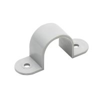 [040.040.0404] Plastic Saddle 25mm Grey - 100 Pack