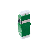 [015.002.0084] LC/APC OS1/OS2 Singlemode Through Coupler Flangeless Duplex | Green