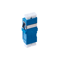 [015.002.0081] LC OS1/OS2 Singlemode Through Coupler Flangeless Duplex | Blue