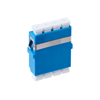 [015.002.0080] LC OS1/OS2 Singlemode Through Coupler Flangeless Quad Ceramic Sleeve | Blue