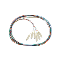 [015.012.1407] Fibre Pigtail SC OM4 Multimode 2m - 6 Pack Rainbow. Backward Compatible With OM3