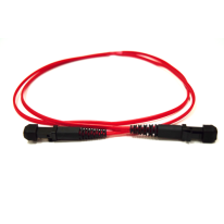 [FL.OM1MTRJMTRJ1MR] 1m MTRJ-MTRJ OM1 Multimode Fibre Optic Duplex LSZH Patch Lead : 2mm Oversleeving | RED