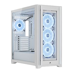 CORSAIR CC-9011233-WW iCUE 5000X RGB QL Edition ATX Case White