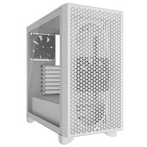 Corsair CC-9011252-WW 3000D Solid Steel Front ATX Tempered Glass Case White