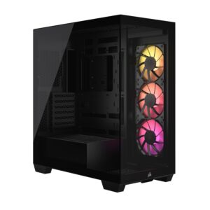 Corsair CC-9011278-WW 3500X ARGB Tempered Glass Mid-Tower E-ATX Case Black