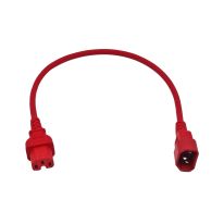 [011.180.1410] 1m IEC C14 to C15 High Temperature Power Cable Red
