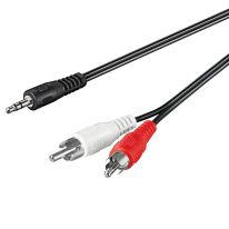 [022.000.0040] Stereo Plug to 2x RCA Socket Adaptor 1m