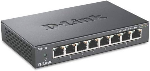 [DGS-108] DGS-108 8-Port Gigabit Desktop Switch (Metal Housing)