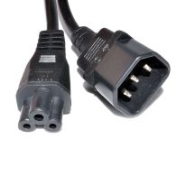 [011.180.5001] 1m IEC C14 to C5 Power Cord: Black