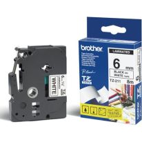 [003.023.2003] Brother | TZE-211 Laminated Tape 6mm x 8m - Black on White