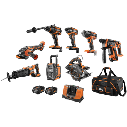 [A18FX862B] 18V 6.0AH 8 PIECE POWER COMBO KIT WITH FUSION & FORCE A18FX862B