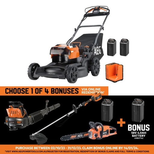 [A58LMWSP282U] 58V Brushless 21” Self-Propelled Lawn Mower 8.0Ah ULTIMATE HD Kit A58LMWSP282U