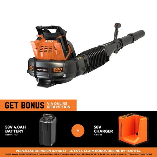 [ABL58BP] 58V Brushless Backpack Blower Skin ABL58BP