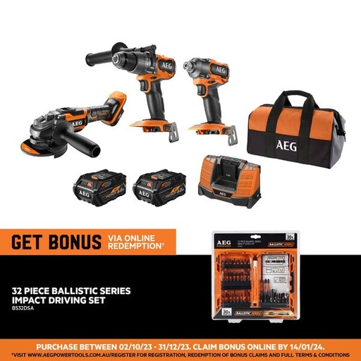 [A18X3B62B] 18V 3 Piece Brushless 6.0Ah FORCE Kit A18X3B62B