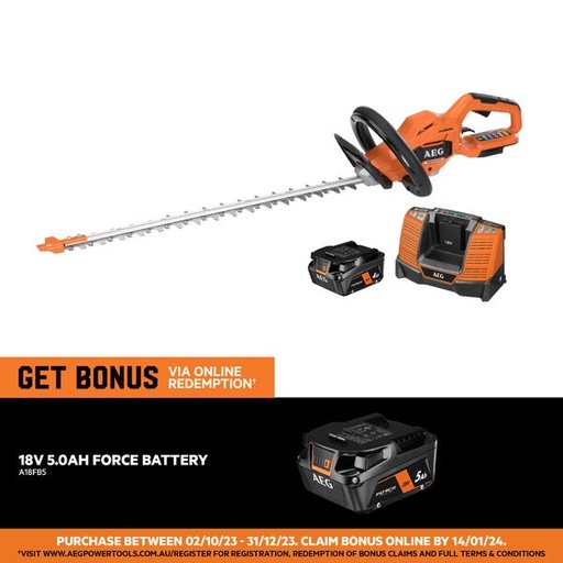 [A18FHTR14] 18V FUSION 550mm Hedge Trimmer 4.0Ah FORCE Kit A18FHTR14
