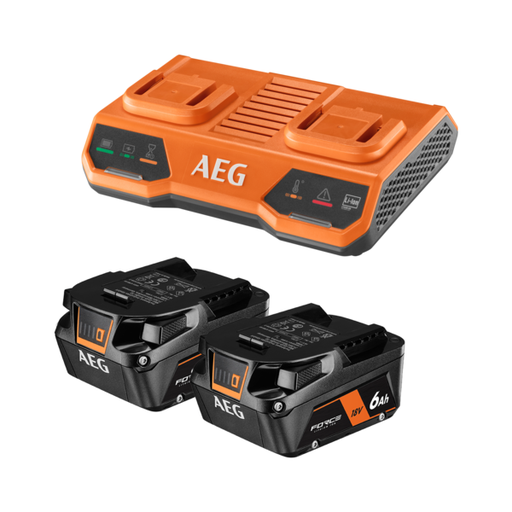 [A18ODPS62] 18V 6.0Ah Twin FORCE Battery and Charger Pack A18ODPS62