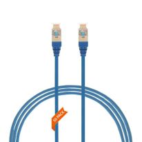 [004.300.0000.50PACK] 0.25m CAT6A RJ45 S/FTP THIN LSZH 30 AWG Network Cable | 50 Pack Blue