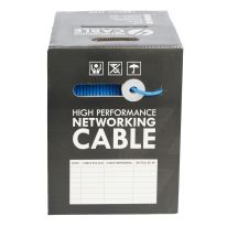 [007.002.0050-R] CAT6 LSZH LAN Ethernet Cable 305m - Reel Box: Blue