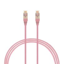 [004.300.9000] 0.25m CAT6A RJ45 S/FTP THIN LSZH 30 AWG Network Cable | Pink