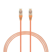 [004.300.5000] 0.25m CAT6A RJ45 S/FTP THIN LSZH 30 AWG Network Cable | Orange