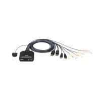 [CS22DP] Aten CS22DP 2-Port USB DisplayPort Cable KVM Switch with Remote Port Selector