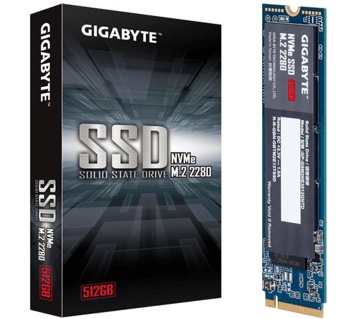 [4719331806880] Gigabyte M.2 PCIe NVMe SSD 512GB V2 1700/1550 MB/s 270K/340K IOPS 2280 80mm 1.5M hrs MTBF HMB TRIM SMART Solid State Drive 5yrs