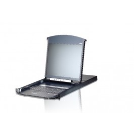 [672792403859] Aten 8 Port Dual Rail CAT5 19" LCD KVM over IP Switch,