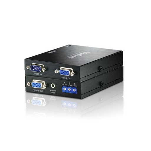 [4710423777293] Aten Professional Video Extender VGA Via Cat5 with Audio  Deskew, Supports One local  One Remote Output, 1900x1200@60Hz 150m, 1280x1024@60hz 300m