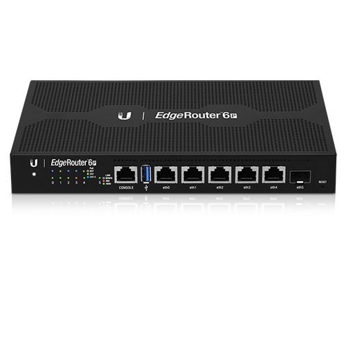 [817882020626] Ubiquiti EdgeRouter 6 - 5-Port Gigabit Router, 1 SFP Ports- 24v Passive PoE Out (All Ports) - 1GHz Quad Core Processor - 1GB RAM,  2Yr Warr