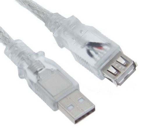 [9320200600741] Astrotek USB 2.0 Extension Cable 3m - Type A Male to Type A Female Transparent Colour RoHS