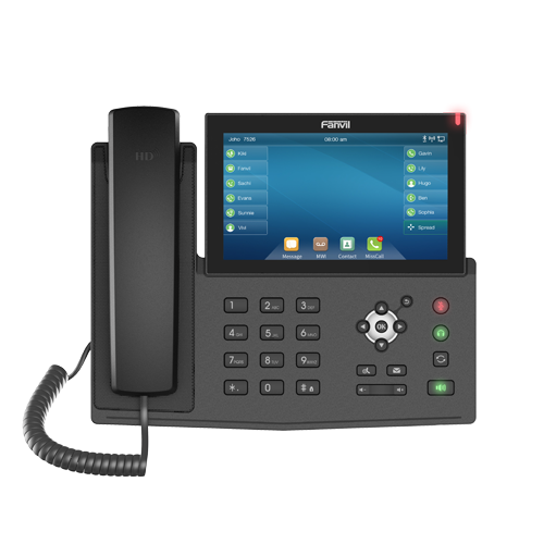 [IPF-X7] Fanvil X7 IP Phone, 7" Touch Colour Screen, Built In Bluetooth, Supports Video Calls, Upto 128 DSS Entires, 20 SIP Lines, *SBC Ready