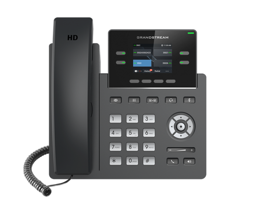 [6947273702818] Grandstream GRP2612P 4 Line IP Phone, 2 SIP Accounts, 320x240 Colour Screen, HD Audio, Powerable Via POE