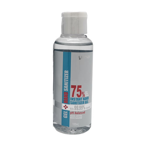 [4897049600393] Yuner Gel Instant Hand Sanitiser Gel 100ml, 75% alcohol, quick drying, moisturzing, squeeze bottle