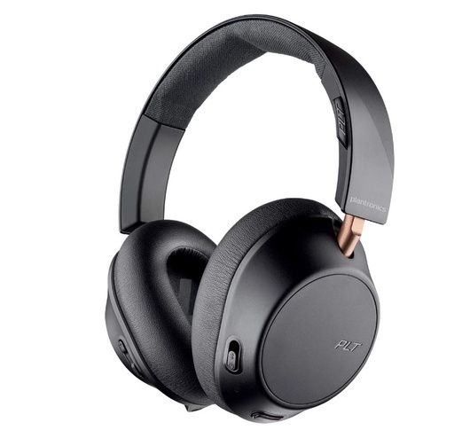 [17229163966] PLANTRONICS Backbeat GO 810 Wireless Headphones, Active Noise Canceling Over Ear Headphones, Black