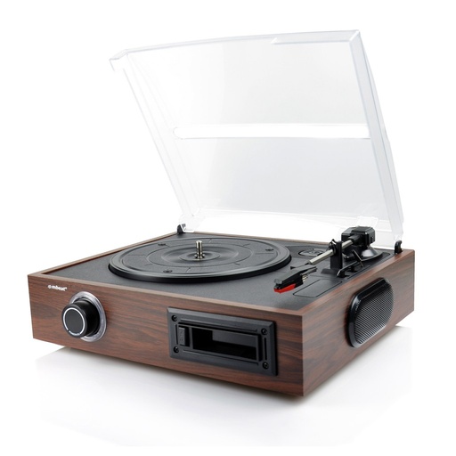 [9346396000110] mbeat® USB Turntable and Cassette to Digital Recorder- Cassette Player, 33.3/45/78 RPM Vinyls and Cassette Record Player, USB Recording to PC MAC (LS)
