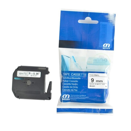 [4977766053495] Brother 9MM Black on White