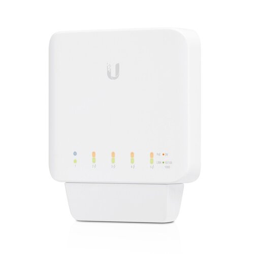 [817882027595] Ubiquiti UniFi USW Flex - Managed, Layer 2 Gigabit Switch with Auto-sensing 802.3af PoE Support. 1x PoE In, 4x PoE Out, 2Yr Warr