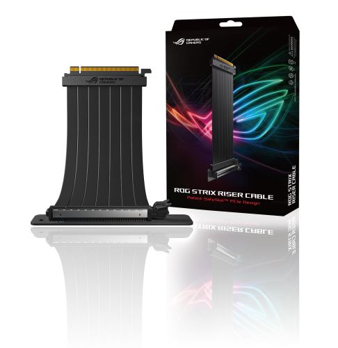 [4718017352741] ASUS ROG Strix Riser RS200 Riser Cable 240mm PCI-E x16 3.0 EMI Shielding, SafeSlot Design, 90 Degree Adapter, Slim  Foldable Design, Cable Management