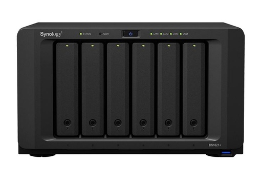 [4711174723775] Synology DS1621+ 6 Bay NAS AMD RyzenTM V1500B quad-core 2.2 GHz 4GB DDR4 Hot swappable 3xUSB3.2 4x1GbE RJ-45 1x4-lanex8 slot 3YR WTY