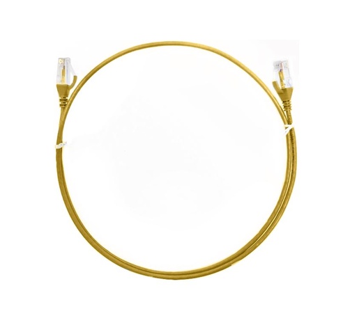 [754523500041] 8ware CAT6 Ultra Thin Slim Cable 2m / 200cm - Yellow Color Premium RJ45 Ethernet Network LAN UTP Patch Cord 26AWG for Data ~CBAT-CAT6THINYE-1M