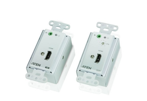 [4719264640483] Aten HDMI Over Cat 5 Extender Wall Plate - up to 1080p@60Hz (40m), 1080i@60Hz (60m)" (PROJECT)