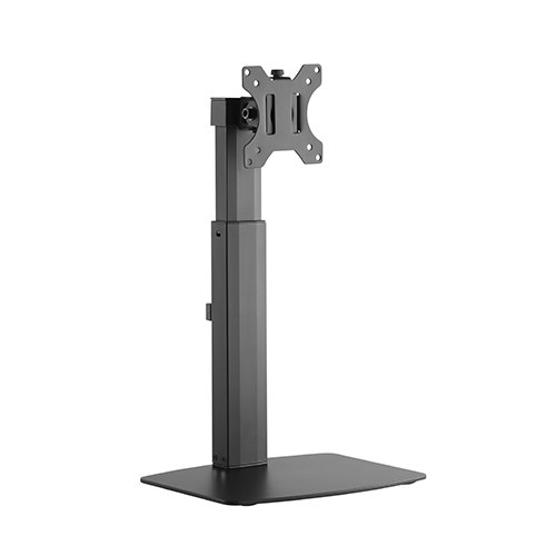 [6956745161893] Brateck Single Free Standing Screen Pneumatic Vertical Lift Monitor Stand Fit Most 17"-32" Flat and Curved Monitors Up to 7 kg VESA 75x75/100x100