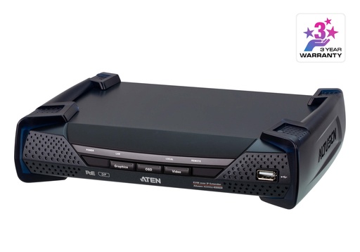 [4719264648779] Aten 4K DP Single Display KVM over IP Receiver with Power over Ethernet, power adapter not included