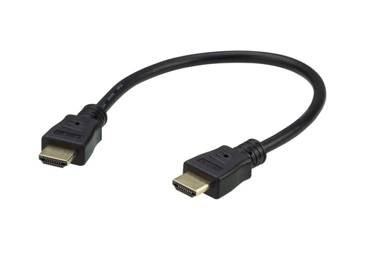 [4719264646386] Aten 0.3m 4K HDMI High Speed Ethernet cable, supports up to 4096 x 2160 @ 60Hz, High quality tinned copper wire with Gold-plated connectors