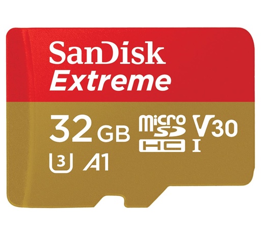 [619659155100] SanDisk Extreme 32GB microSD SDHC V30 U3 C10 A1 UHS-1 100MB/s R 60MB/s W 4x6 SD Adaptor Android Smartphone Action Camera Drones >16GB