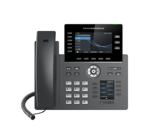 [6947273702955] Grandstream GRP2616 6 Line IP Phone, 6 SIP Accounts, 480x272 Colour Screen, HD Audio, Integrated Bluetooth+WiFi, Powerable Via POE