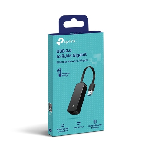 [4897098687376] TP-Link UE306 USB 3.0 to Gigabit Ethernet Network Adapter, Foldable and Portable, Suitable for Ultrabook, Nintendo Switch, Linux, Windows 10/8.1