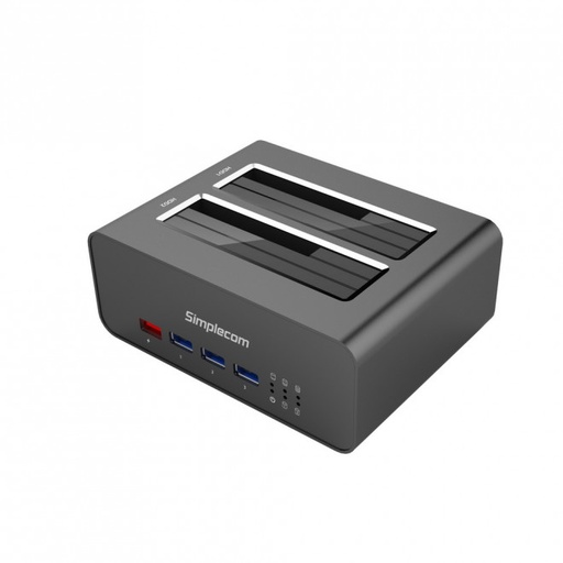 [9350414001355] Simplecom SD352 USB 3.0 to Dual SATA Aluminium Docking Station with 3-Port Hub and 1 Port 2.1A USB Charger