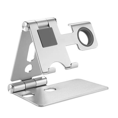 [6956745163187] Brateck 2 in 1 Foldable Cell Phone and Smartwatch Stand (≤6.5''),Apple Watch Series 5/4/3/2/1,Apple Watch Studio/Hermès/Edition (LS)