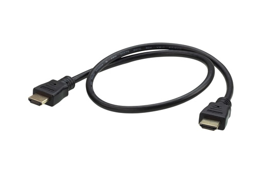 [4719264646379] Aten 0.6m 4K HDMI High Speed Ethernet cable, supports up to 4096 x 2160 @ 60Hz, High quality tinned copper wire with Gold-plated connectors